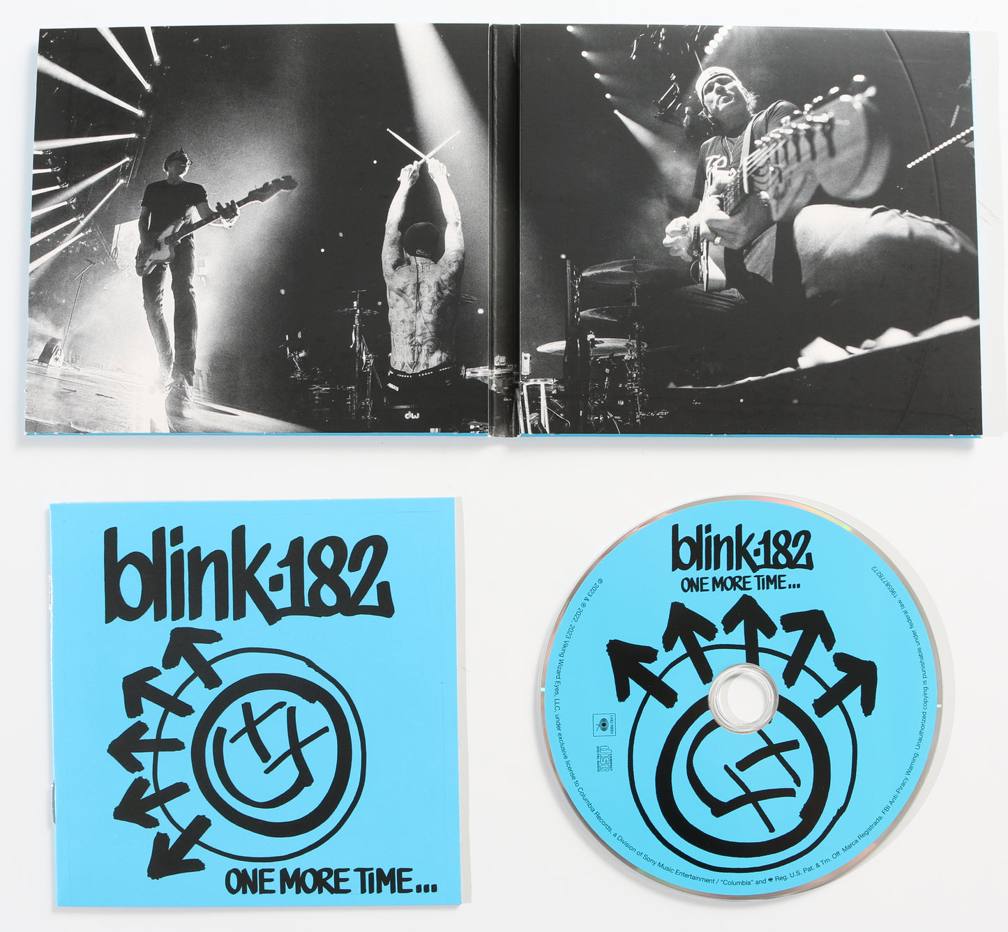 
                  
                    Blink-182 One More Time... CD Album Band Signed by Mark Hoppus, Tom DeLonge, & Travis Barker
                  
                