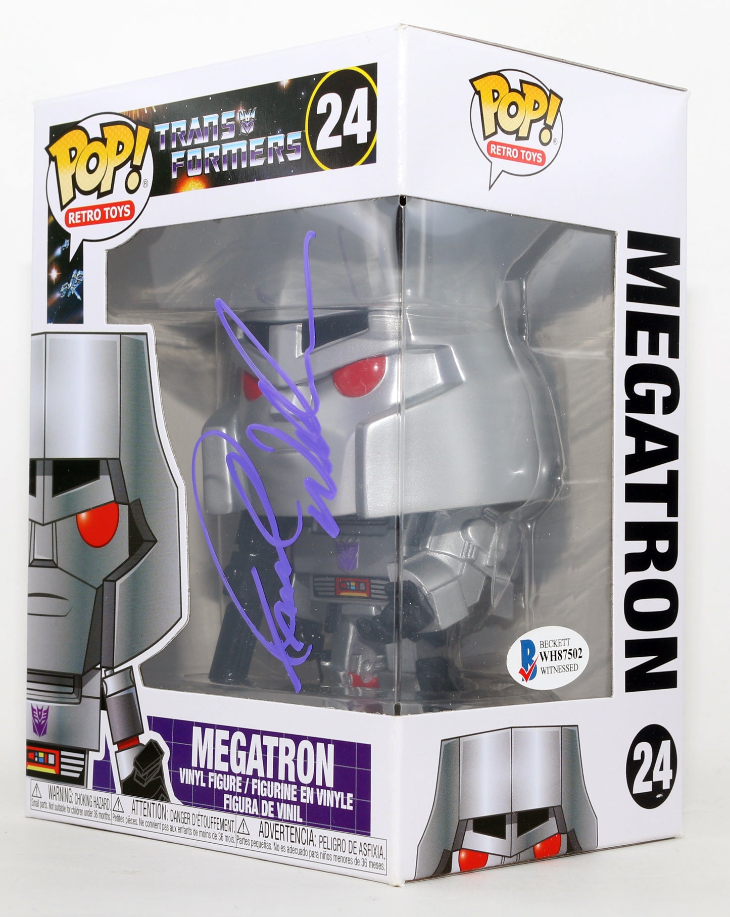 
                  
                    Frank Welker as Megatron in Transformers (Beckett) Signed Funko POP! #24
                  
                