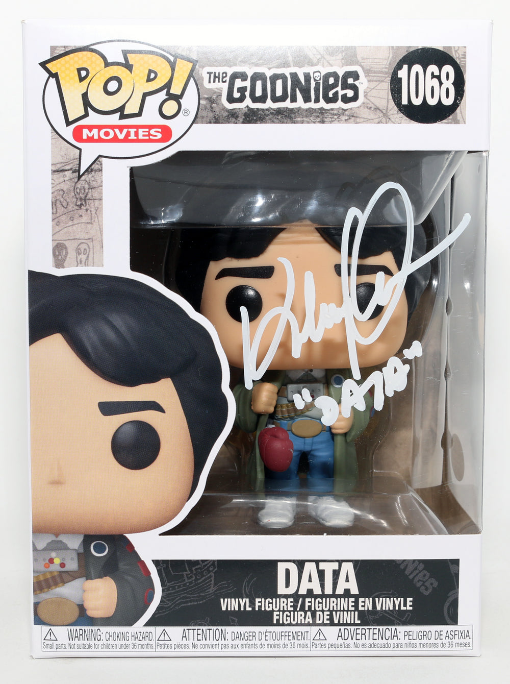 Ke Huy Quan as Data in The Goonies (JSA) Signed Funko POP! #1068 with Character Name