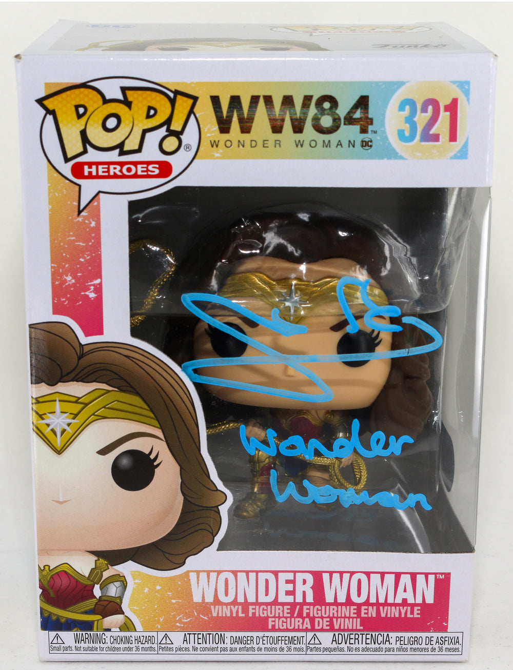 Gal Gadot as Wonder Woman in WW 1984 (SWAU) Signed Funko POP! with Character Name