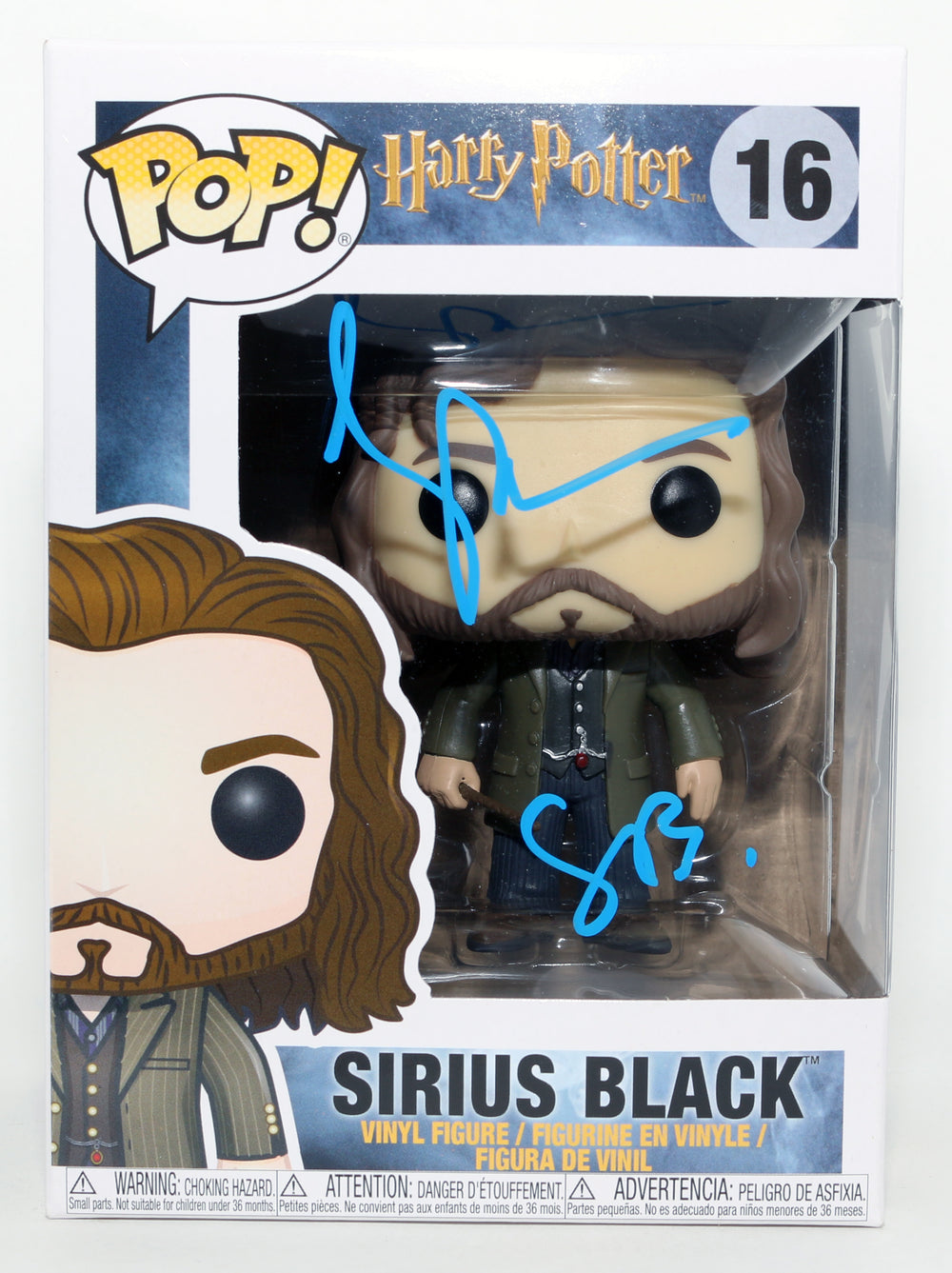 Gary Oldman as Sirius Black in Harry Potter & the Order of the Phoenix Signed Funko POP! #16 With Character Initials