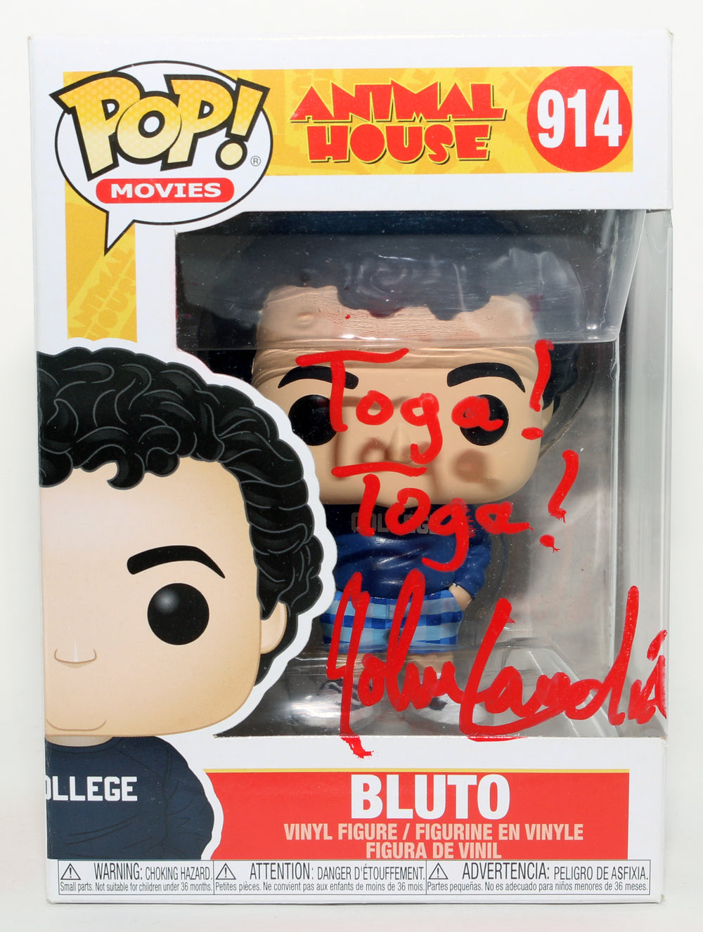 John Landis as Director of Animal House Signed Funko POP! #914 with Quote