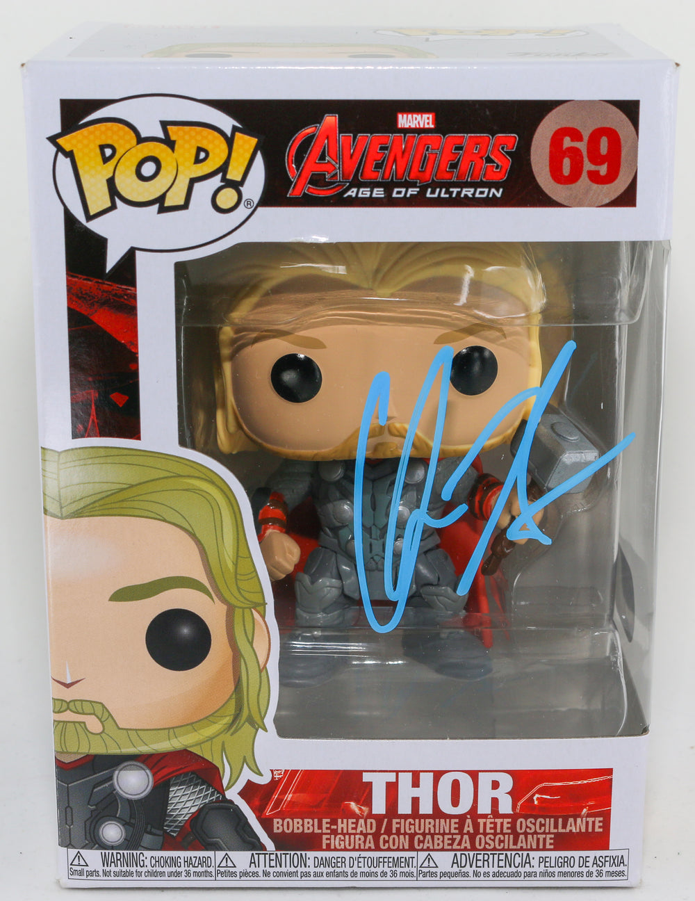 Chris Hemsworth as Thor in Avengers: Age of Ultron (SWAU) Signed POP! Funko #69