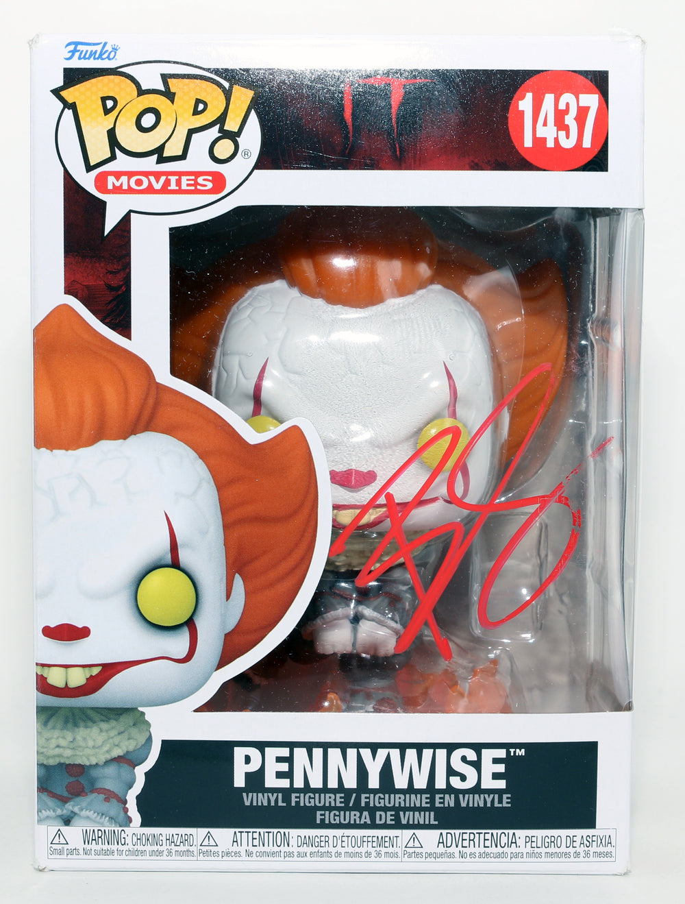 Bill Skarsgård as Pennywise in It Signed Funko POP! #1437