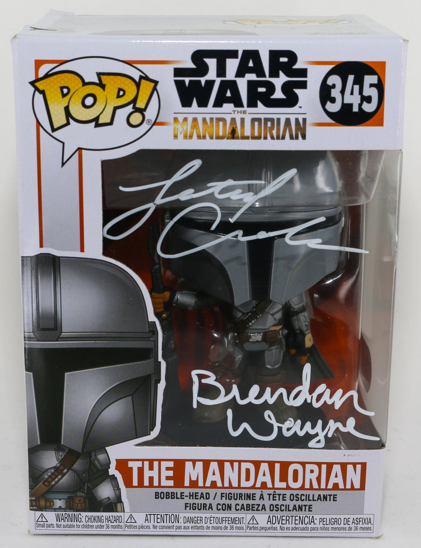 
                  
                    Lateef Crowder and Brendan Wayne as The Mandalorian in Star Wars: The Mandalorian (SWAU) Signed POP! Funko #345
                  
                