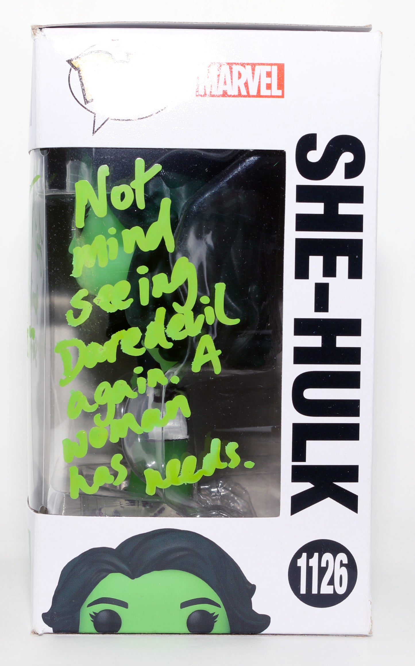 
                  
                    Tatiana Maslany as She-Hulk in She-Hulk Signed Funko POP! #1126 with Character Name & Quote
                  
                