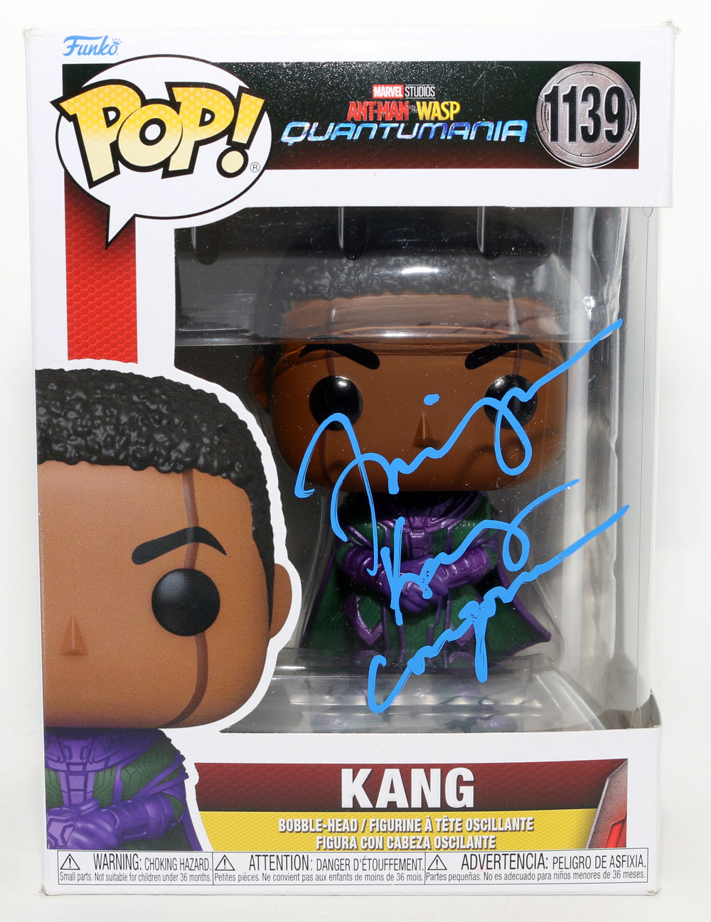 Jonathan Majors as Kang the Conqueror in Ant-Man & The Wasp: Quantumania Signed Funko POP! #1139 with Character Name