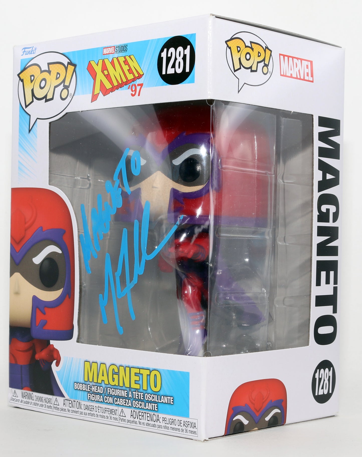 
                  
                    Michael Fassbender as Magneto in X-Men Signed Funko POP! #1281 with Character Name
                  
                