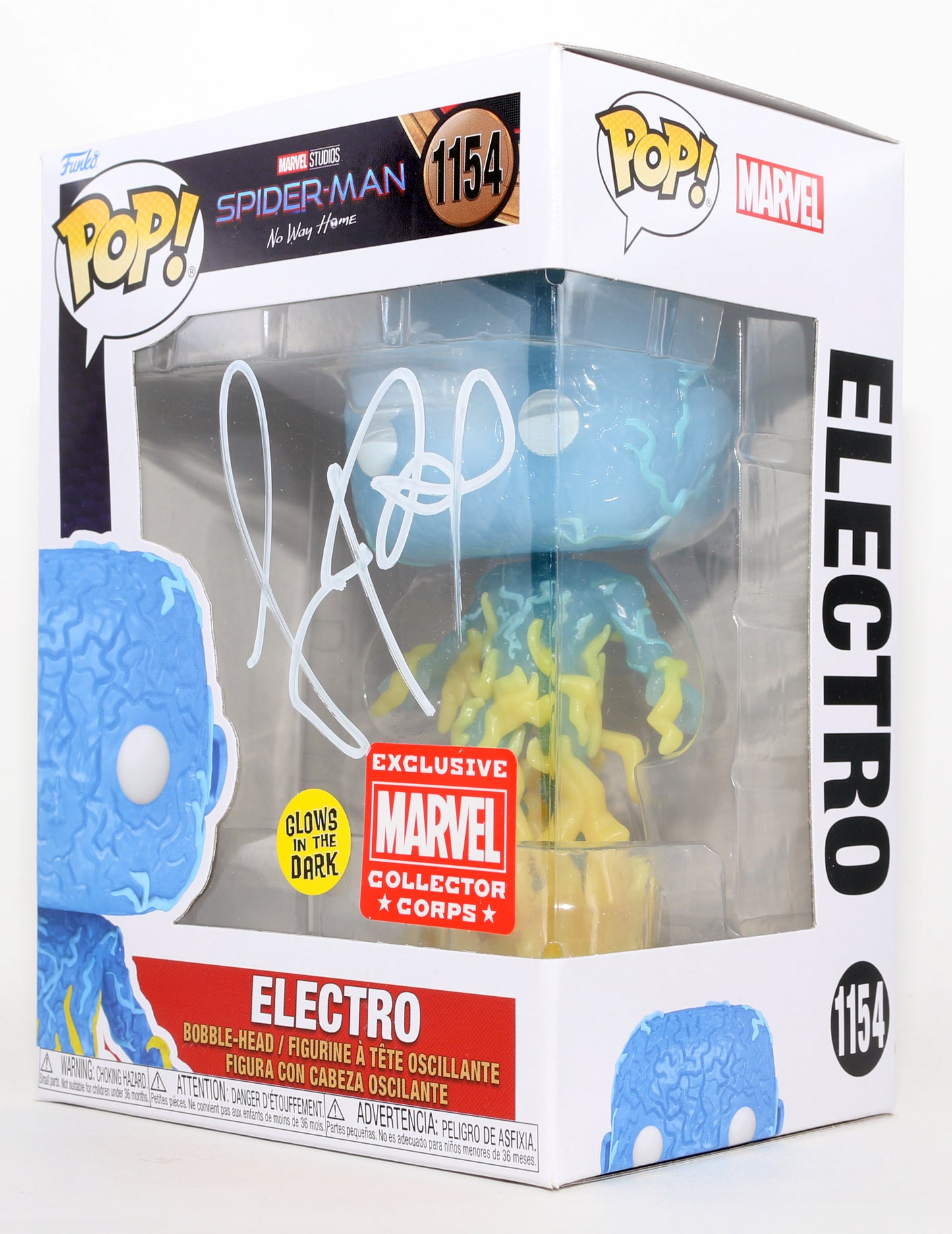 
                  
                    Jamie Foxx as Electro in Spider-Man: No Way Home GITD Marvel Collector Corps Exclusive Signed Funko POP! #1154
                  
                