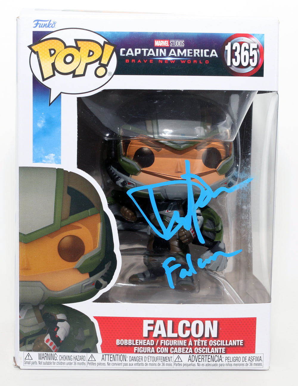Danny Ramirez as Falcon in Captain America: Brave New World Signed Funko POP! #1365 with Character Name