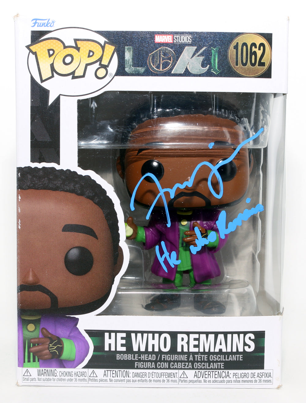 Jonathan Majors as He Who Remains in Loki Signed Funko POP! #1062 with Character Name