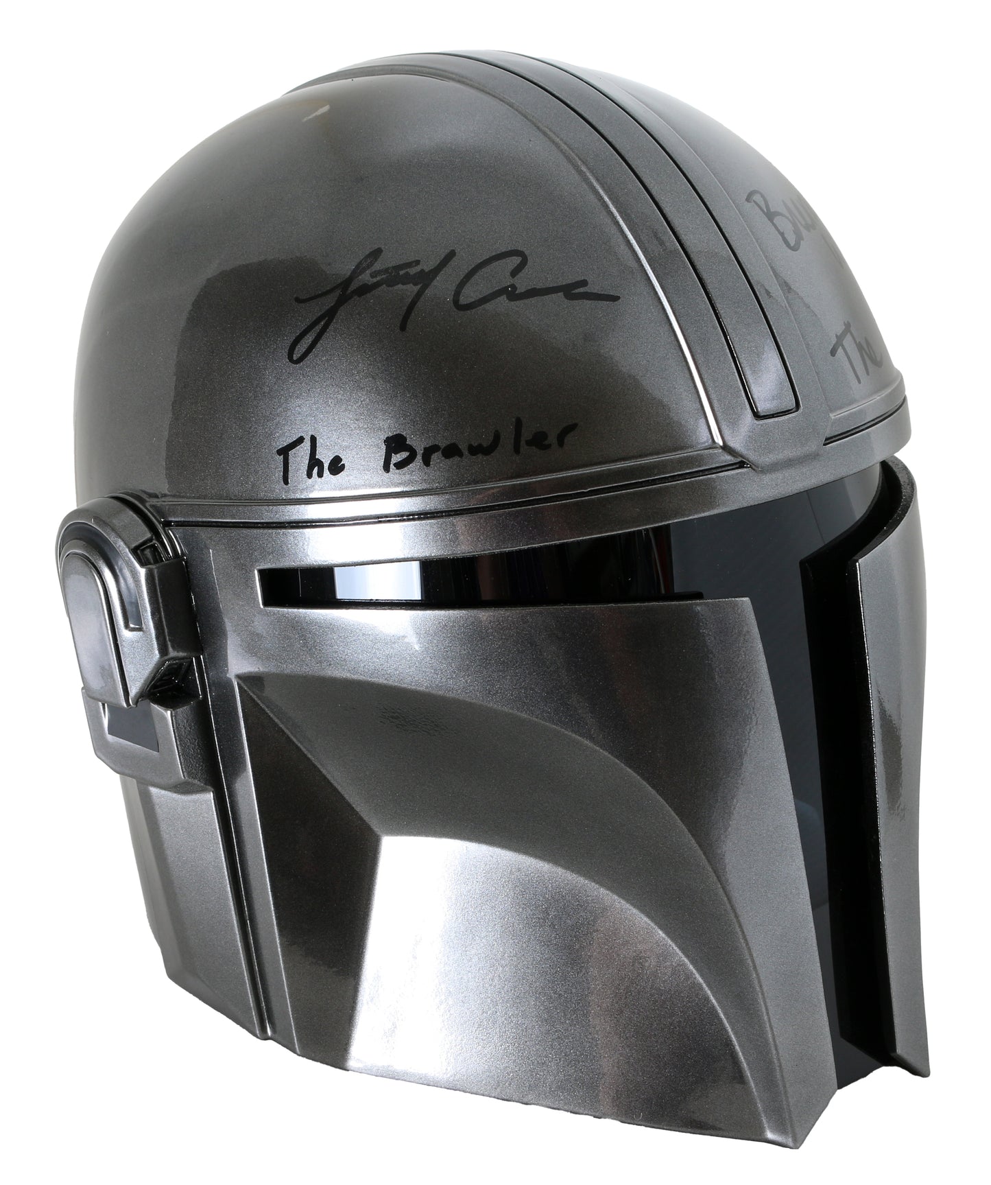 
                  
                    Star Wars: The Mandalorian Prop Replica Custom Made Helmet (SWAU) Limited Edition # 7 / 10 Signed by Lateef Crowder and Brendan Wayne
                  
                
