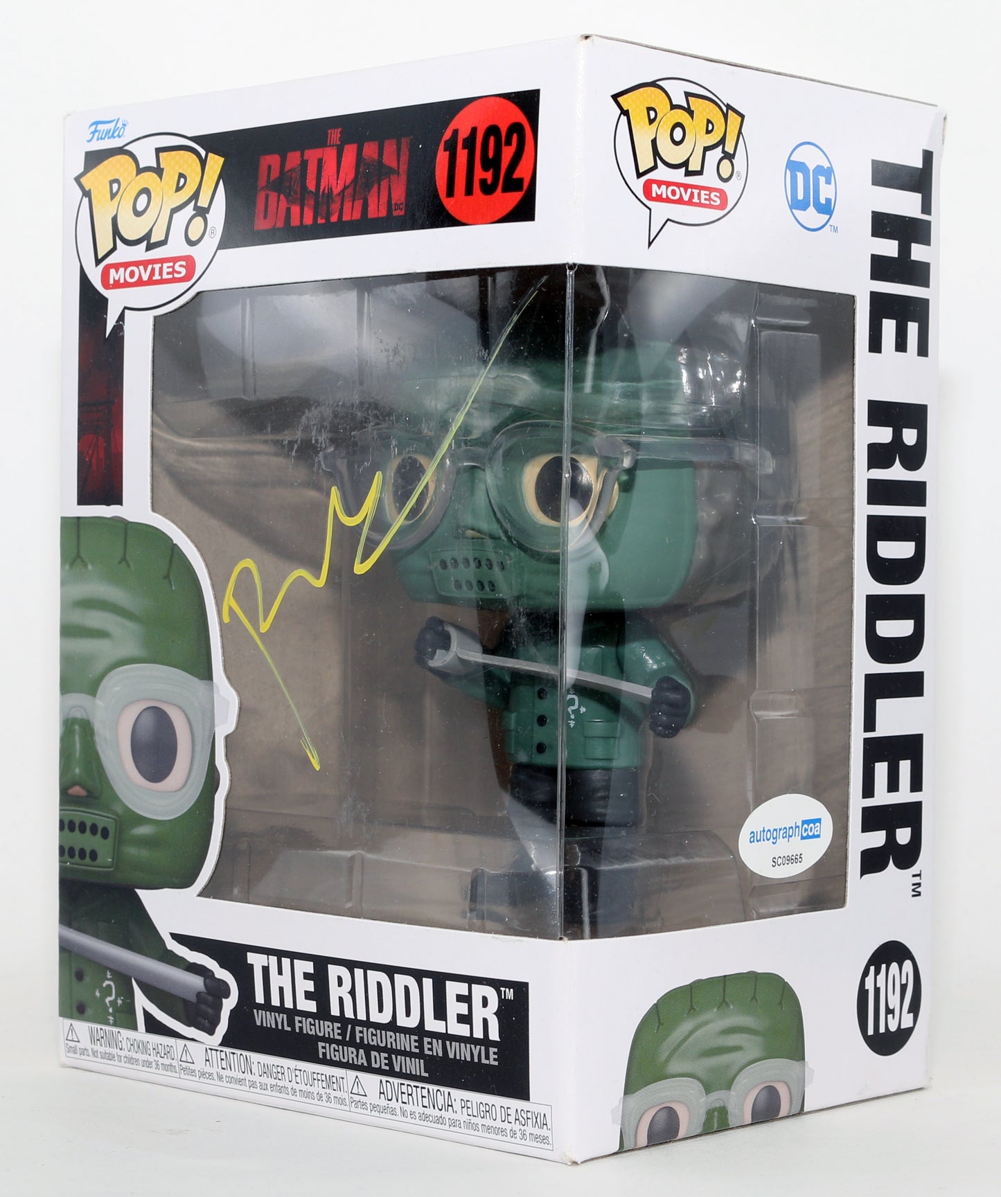 
                  
                    Paul Dano as The Riddler in The Batman Signed Funko POP! #1192
                  
                