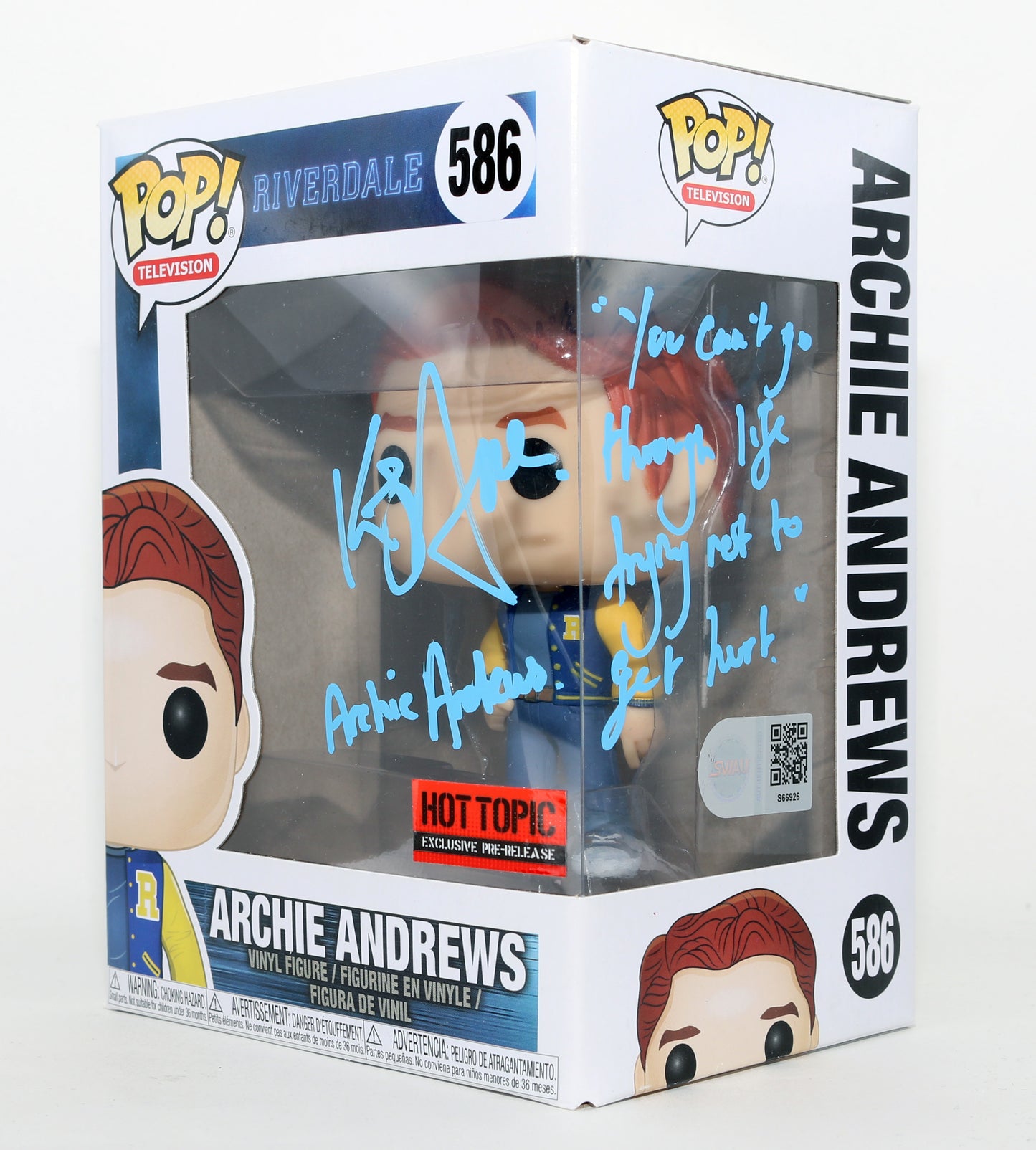
                  
                    KJ Apa as Archie Andrews in Riverdale Hot Topic Exclusive (SWAU) Signed Funko POP! #586 with Character Name & Quote
                  
                
