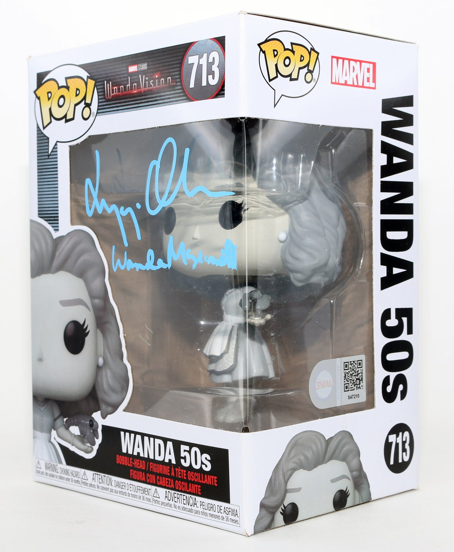 
                  
                    Elizabeth Olsen as Wanda [50's] in WandaVision (SWAU) Signed Funko POP! #713 with Character Name
                  
                