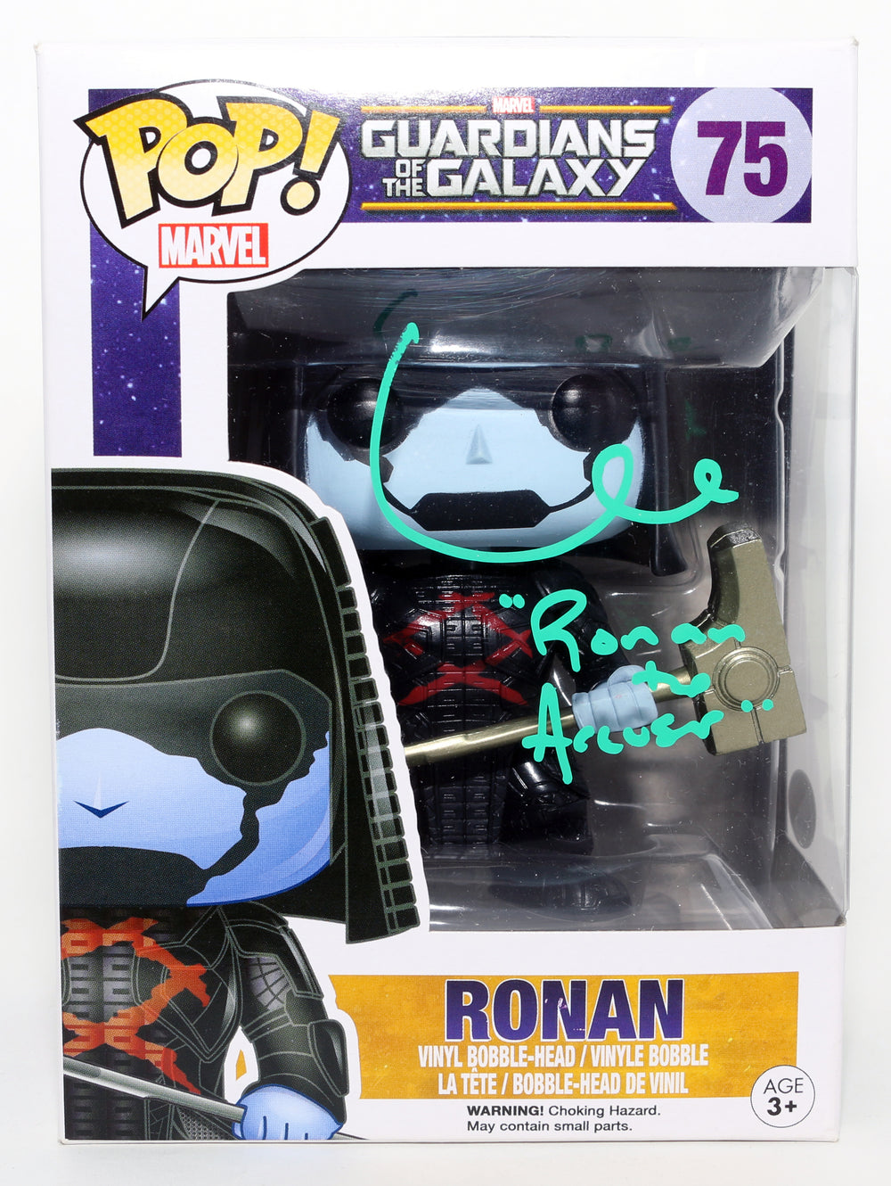 Lee Pace as Ronan in Guardians of the Galaxy (JSA) Signed Funko POP! #75 with Character Name