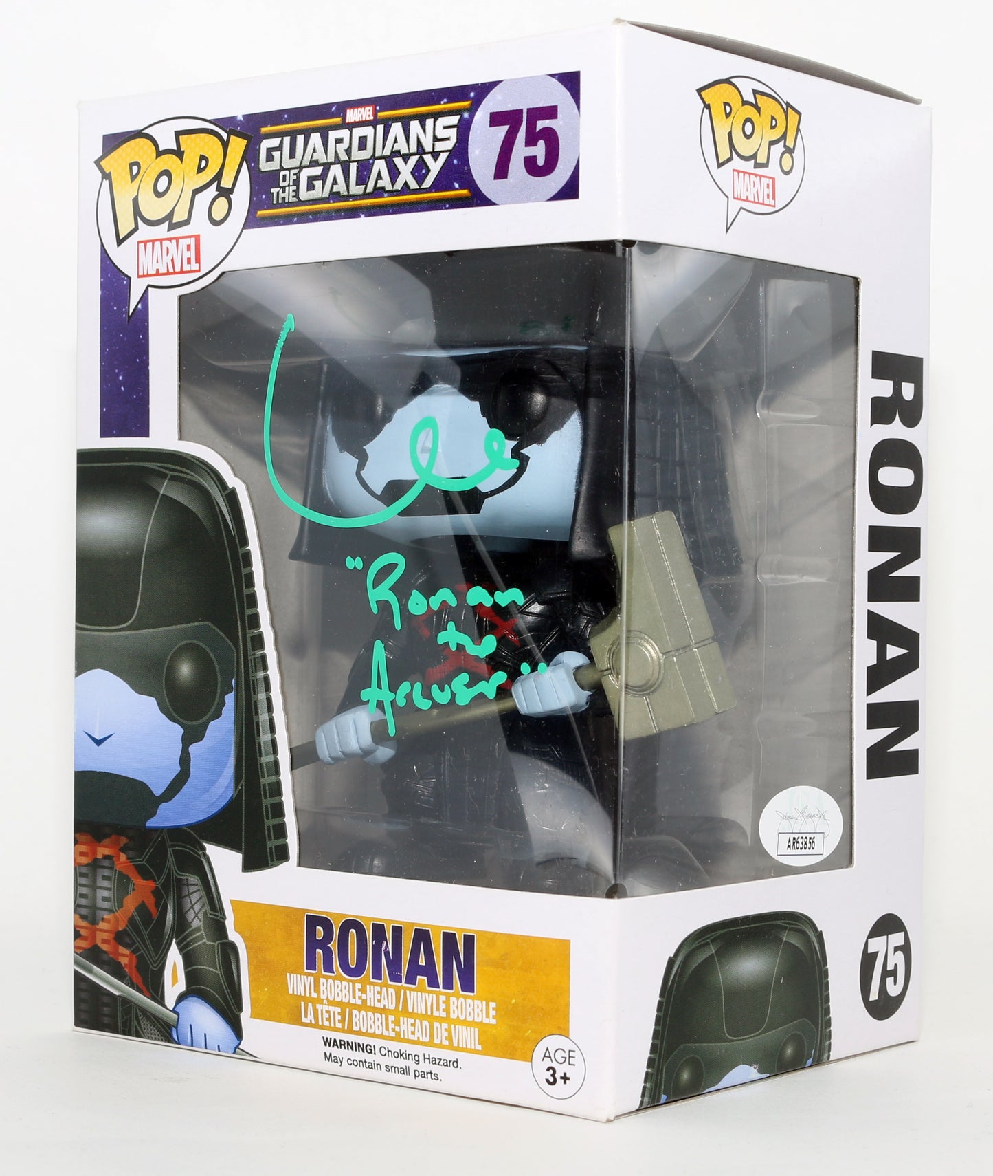 
                  
                    Lee Pace as Ronan in Guardians of the Galaxy (JSA) Signed Funko POP! #75 with Character Name
                  
                