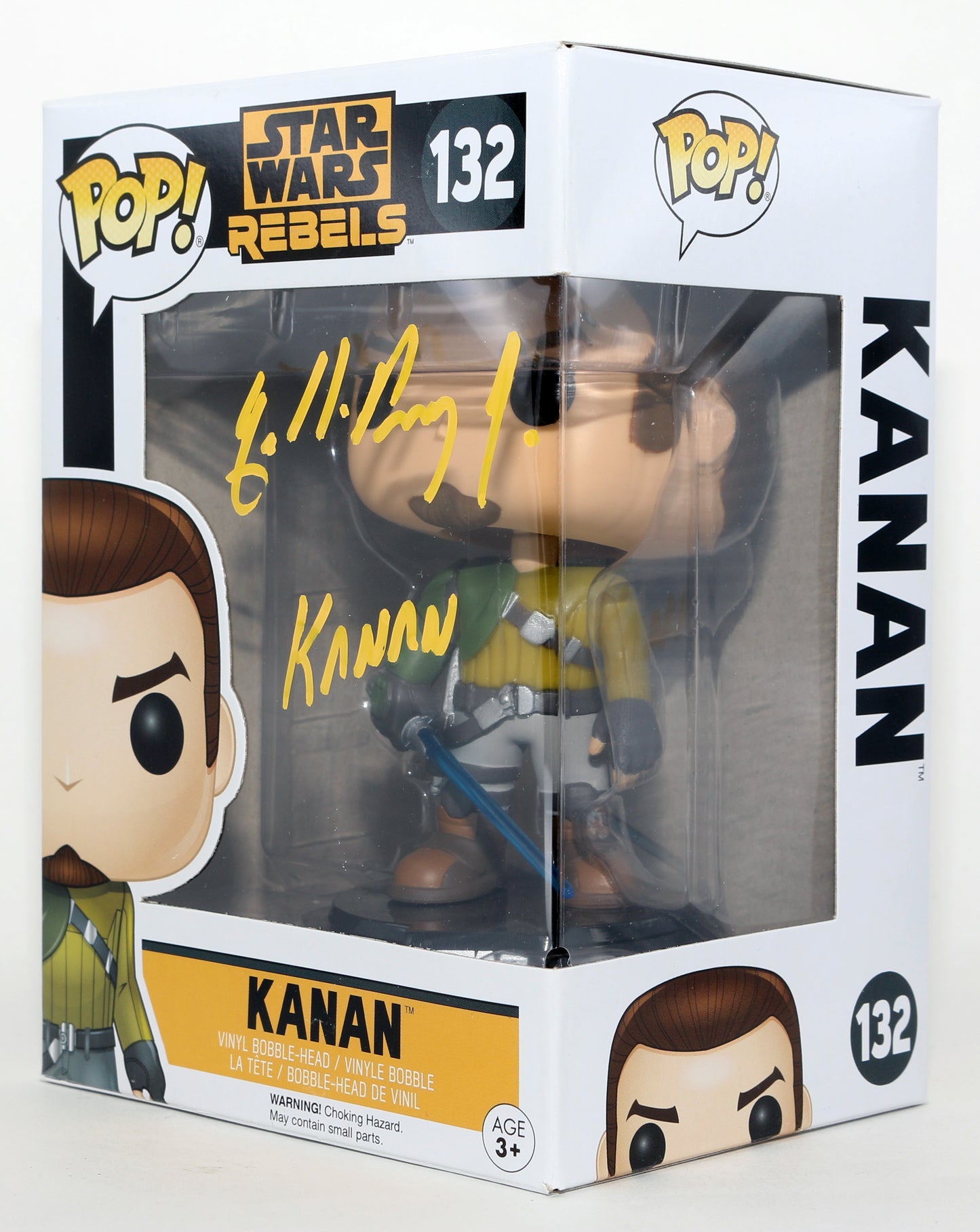 
                  
                    Freddie Prinze Jr. as Kanan in Star Wars: Rebels Signed Funko POP! #132 with Character Name
                  
                