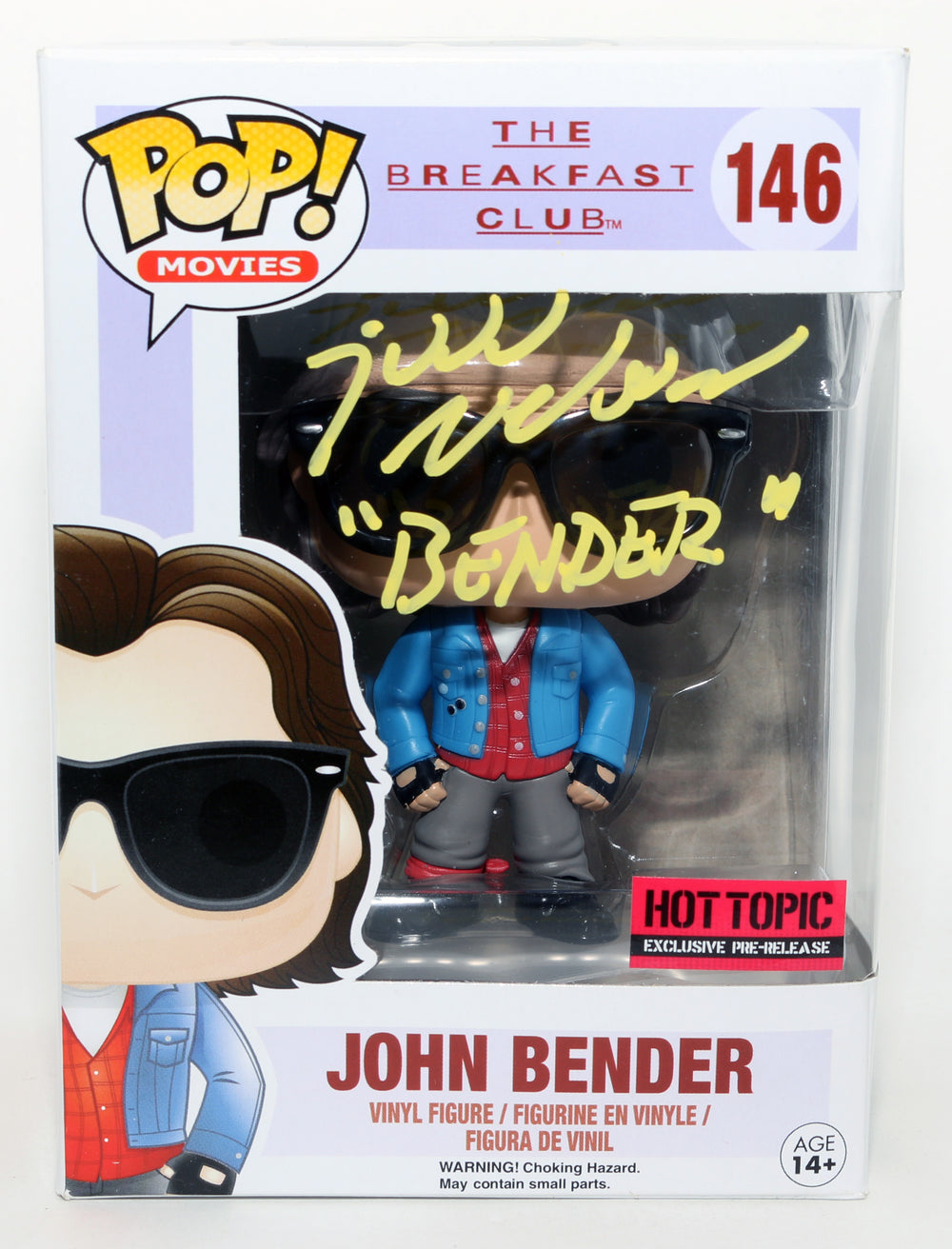 Judd Nelson as John Bender in The Breakfast Club Hot Topic Exclusive Signed Funko POP! #146 with Character Name