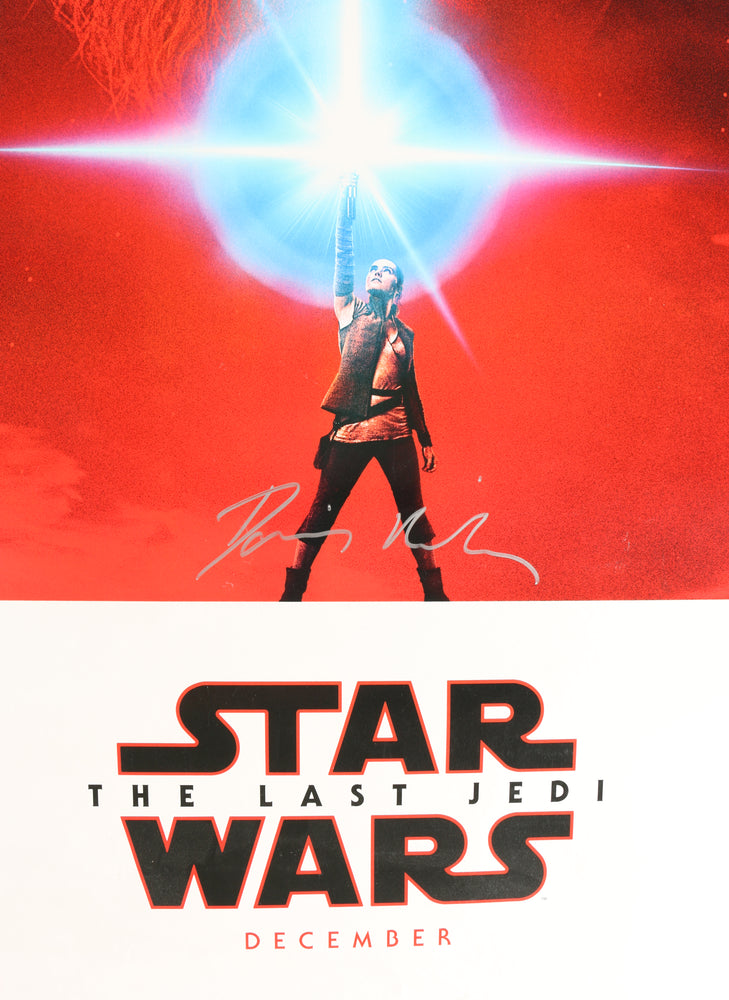 
                  
                    Daisy Ridley as Rey in Star Wars: The Last Jedi (Beckett Witnessed) Signed 27x40 Poster
                  
                