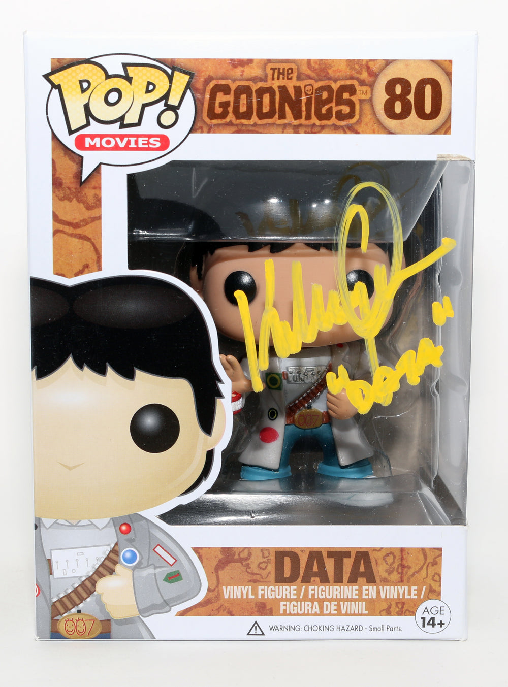 Ke Huy Quan as Data in The Goonies Signed Funko POP! #80 with Character Name