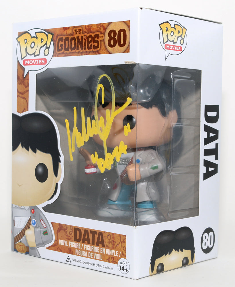 
                  
                    Ke Huy Quan as Data in The Goonies Signed Funko POP! #80 with Character Name
                  
                