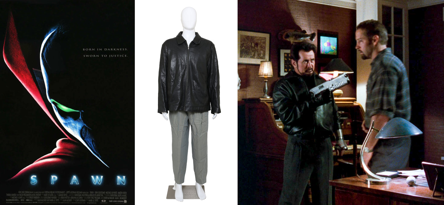 
                  
                    Martin Sheen as Jason Wynn in Spawn Screen Worn Stunt Jacket & Hero Pants Wardrobe - 1997
                  
                