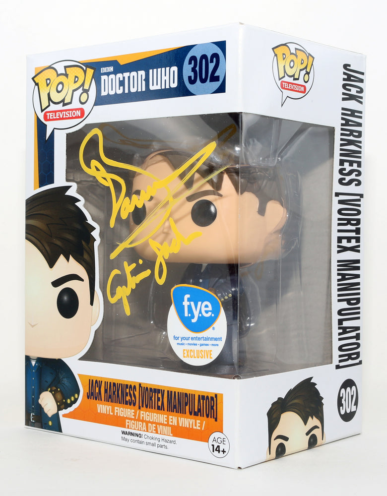 
                  
                    John Barrowman as Jack Harkness in Doctor Who F.Y.E. Exclusive Signed Funko POP! #302 with Character Name
                  
                
