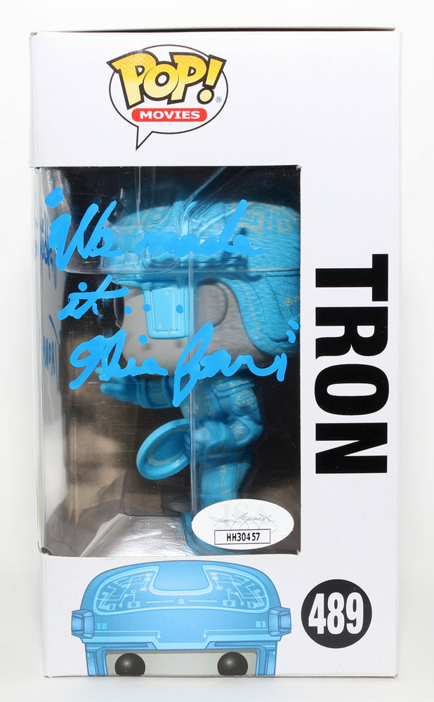 
                  
                    Bruce Boxleitner as Tron in Tron GITD (JSA) Signed Funko POP! #489 with Character Name & Quote
                  
                