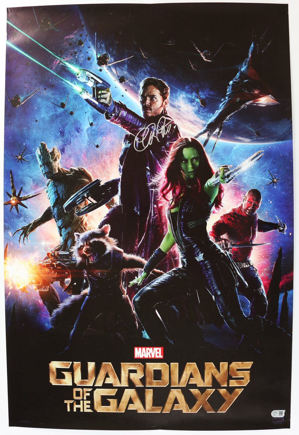 Chris Pratt as Star-Lord in Guardians of the Galaxy (SWAU) Signed 24x36 Poster