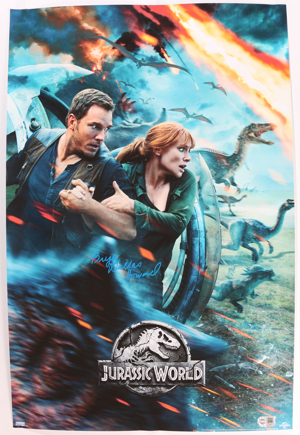 Bryce Dallas Howard as Claire Dearing in Jurassic World (SWAU) Signed 22x33.5 Poster