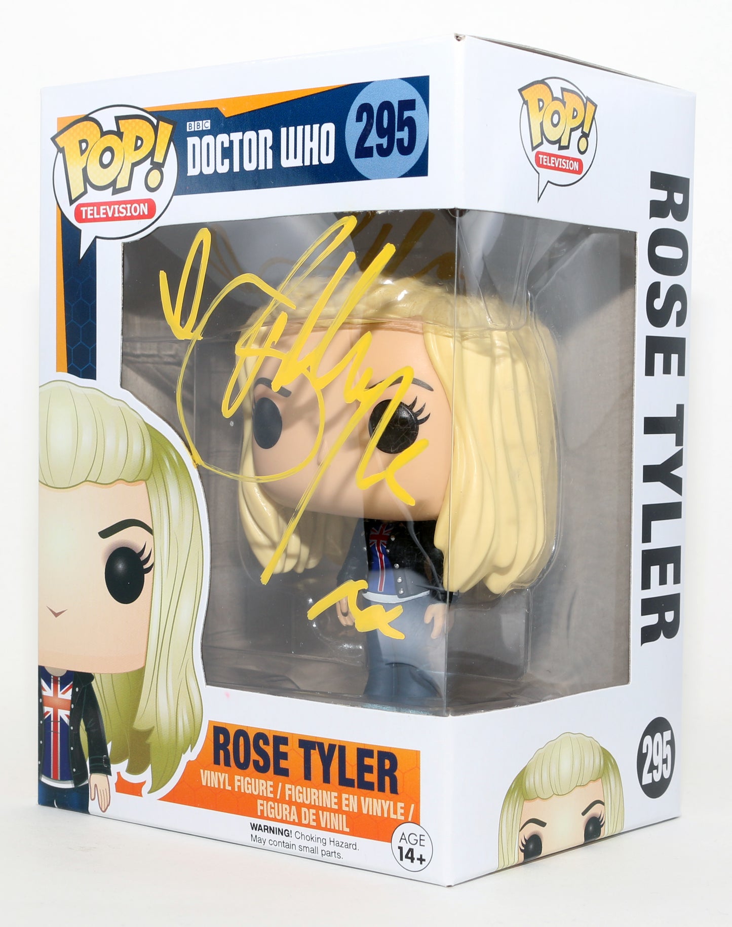 
                  
                    Billie Piper as Rose Tyler in BBC's Doctor Who Signed Funko POP! #295 with Character Name
                  
                