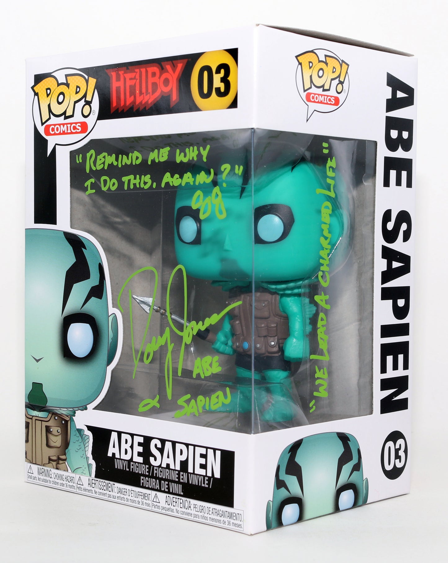 
                  
                    Doug Jones as Abe Sapien in Hellboy Signed Funko POP! #03 with Character Name & Quotes
                  
                