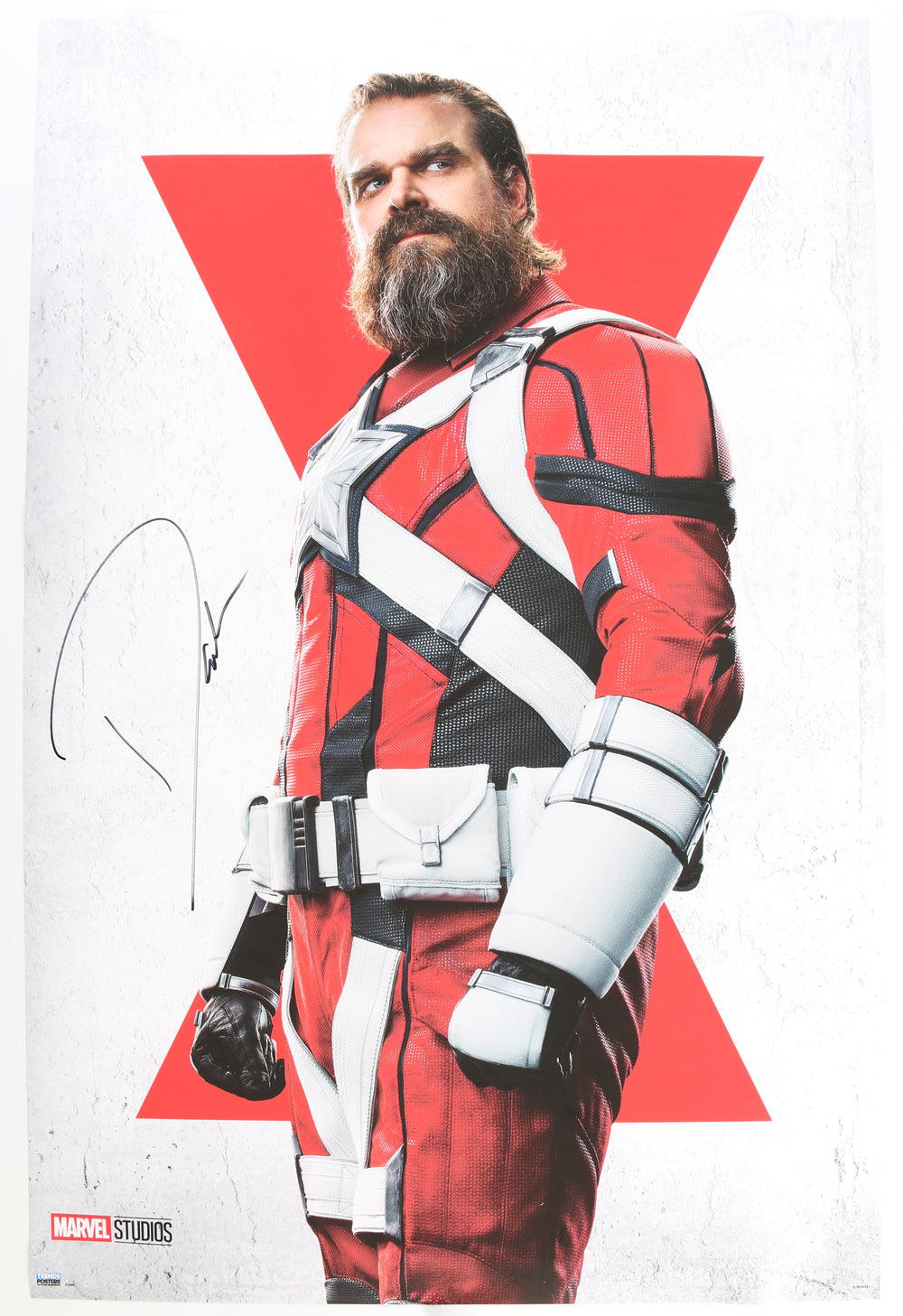 David Harbour as Alexei Shostakov the Red Guardian in Marvel's Black Widow (SWAU) Signed 22x34 Poster