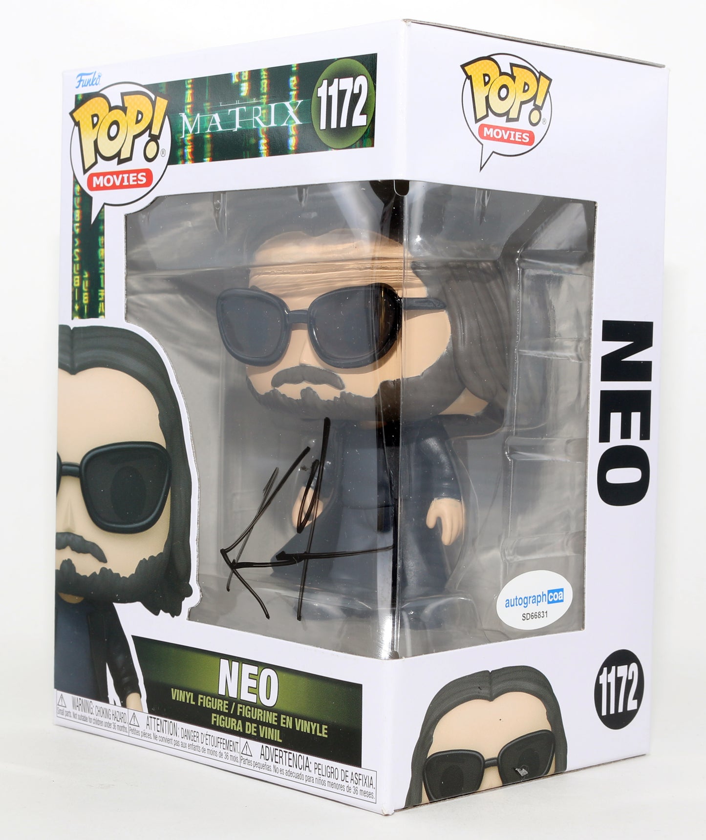 
                  
                    Keanu Reeves as Neo in The Matrix Signed Funko POP! #1172
                  
                