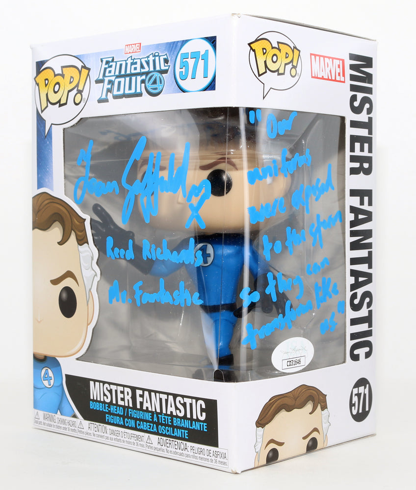 
                  
                    Ioan Gruffudd as Reed Richards / Mr. Fantastic in Fantastic Four (JSA) Signed Funko POP! #571 with Character Name & Quote
                  
                