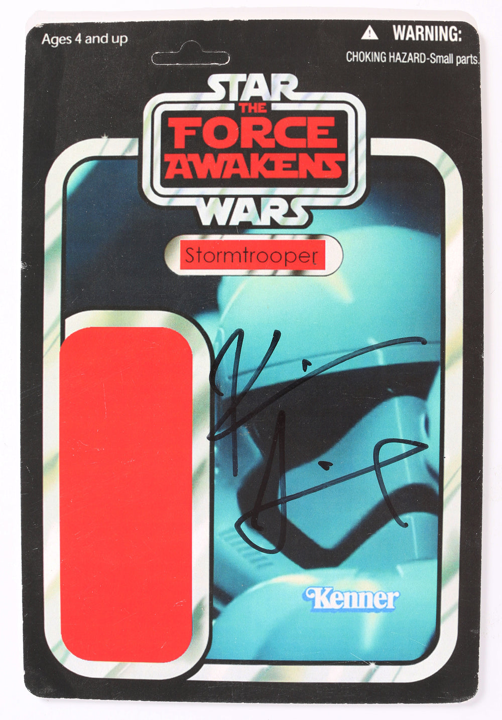 Kevin Smith as FN-2199 in Star Wars: The Force Awakens (SWAU) Signed Custom Kenner Action Figure Cardback