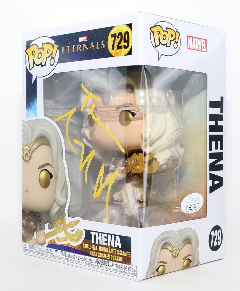 
                  
                    Angelina Jolie as Thena in The Eternals (JSA) Signed Funko POP! #729 with Character Name
                  
                