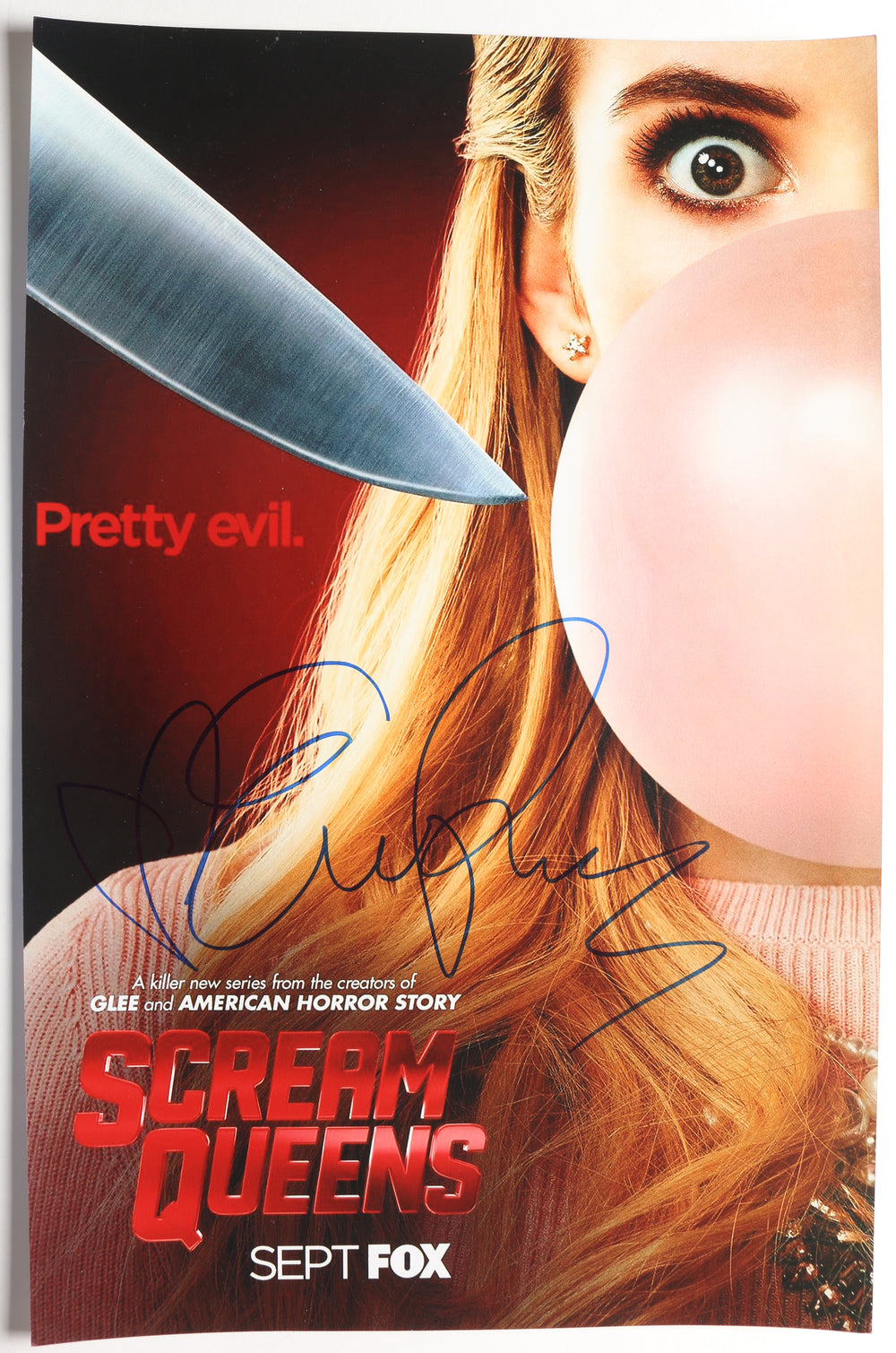Emma Roberts as Chanel Oberlin in Scream Queens Signed 11x17 Photo