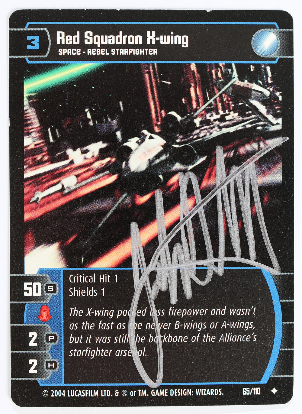 John Dykstra ILM Special Effects Supervisor for Star Wars: A New Hope Signed Red Squadron X-Wong #3 Wizards Trading Card