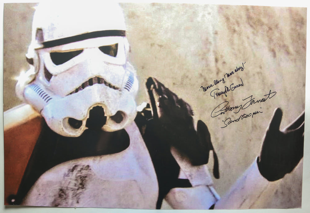 Anthony Forrest & Terry McGovern as Mind Tricked Stormtrooper in Star Wars: A New Hope Signed 20x30 Poster