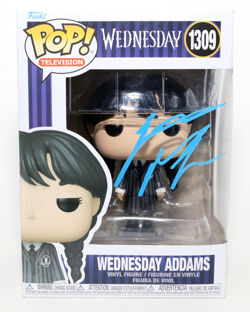 Jenna Ortega as Wednesday Addams in Wednesday Signed Funko POP! #1309