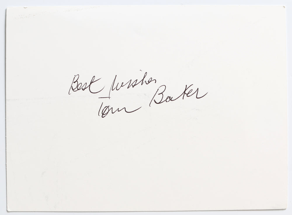 Tom Baker from Doctor Who & Star Wars: Rebels Signed 6x4 Index Card