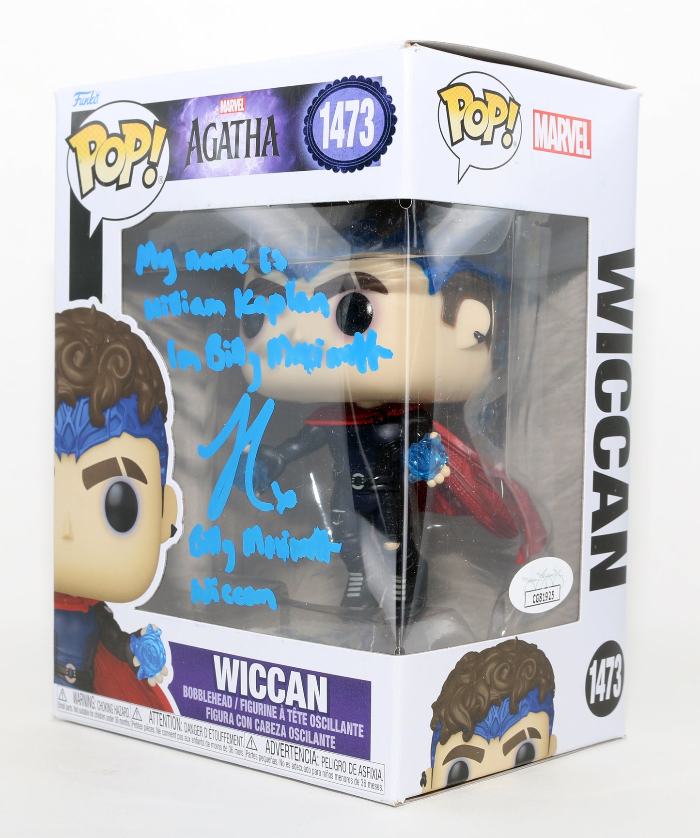 
                  
                    Joe Locke as Wiccan in Agatha All Along (JSA) Signed Funko POP! #1473 with Character Name & Quote
                  
                