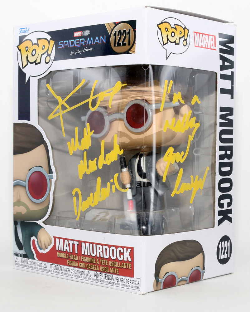 
                  
                    Charlie Cox as Matt Murdock / Daredevil in Spider-Man: No Way Home Signed Funko POP! #1221 with Character Names & Quote
                  
                