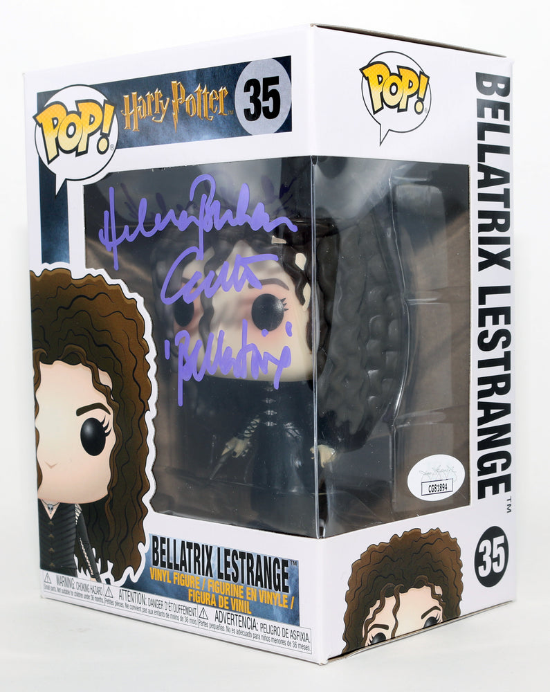 
                  
                    Helena Bonham Carter as Bellatrix LeStrange [Black Dress] in Harry Potter & the Goblet of Fire (JSA) Signed Funko POP! #35 with Character Name
                  
                