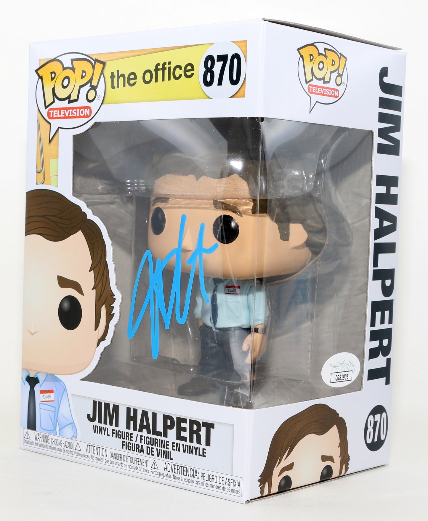 
                  
                    John Krasinski as Jim Halpert in The Office (JSA) Signed Funko POP! #870
                  
                