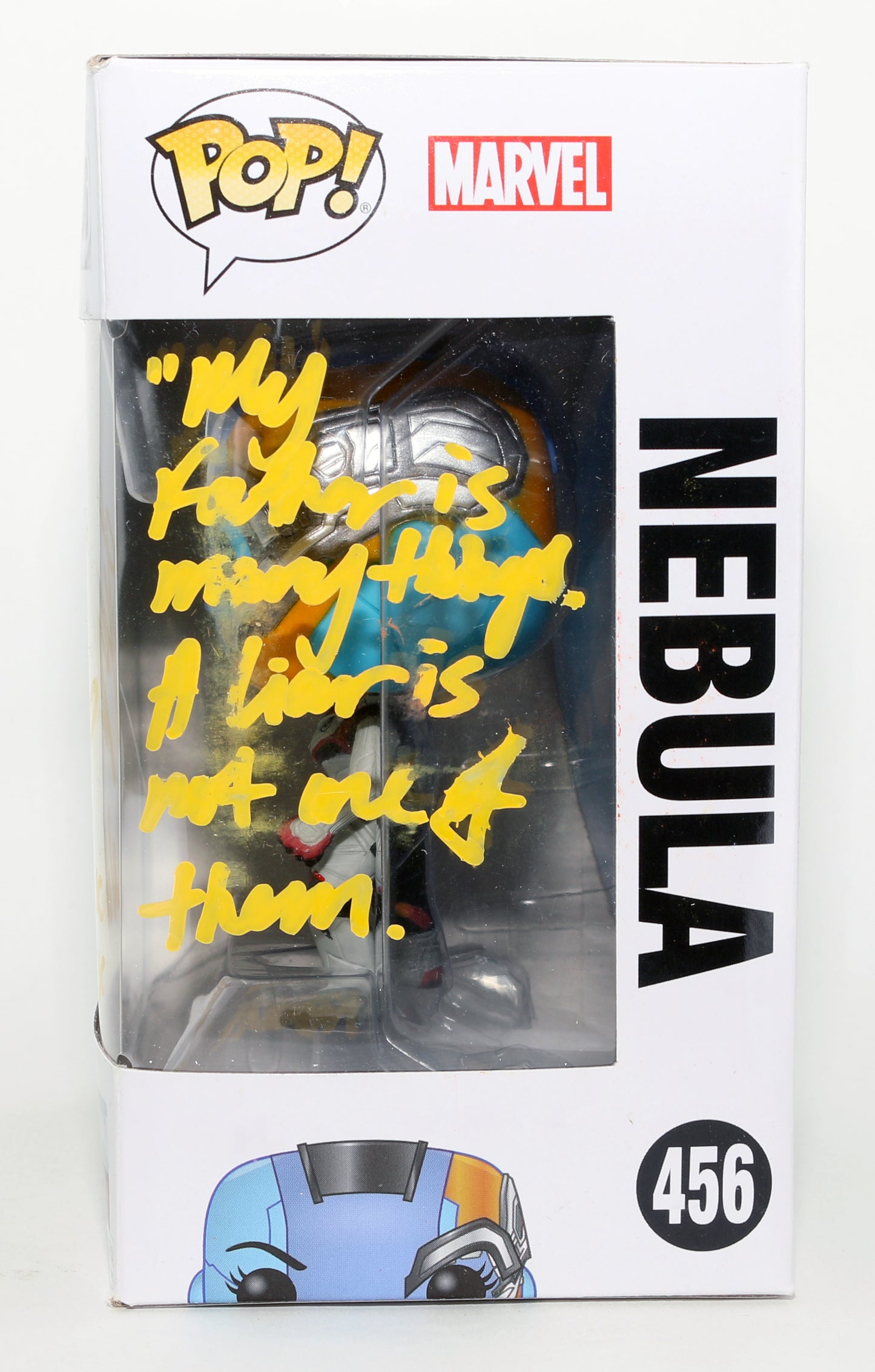 
                  
                    Karen Gillan as Nebula in Avengers: Endgame Signed Funko POP! #456 with Character Name & Quote
                  
                