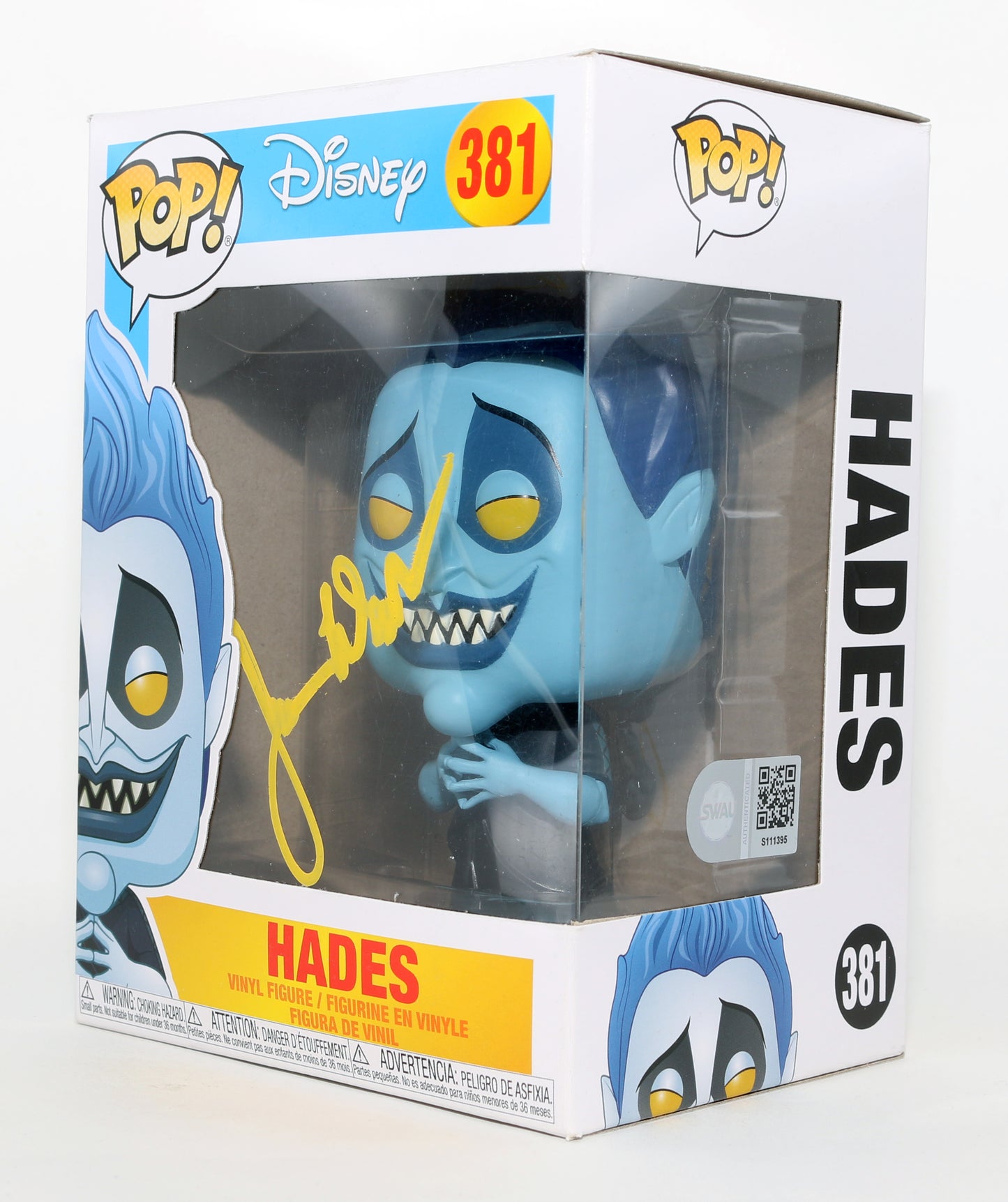 
                  
                    James Woods as Hades in Hercules (SWAU) Signed Funko POP! #381
                  
                
