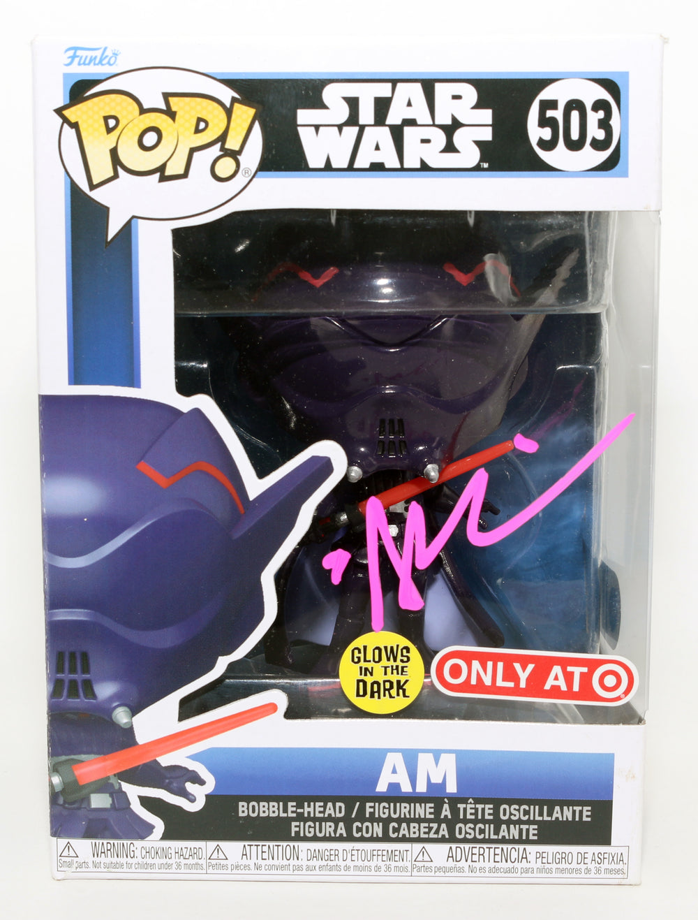 Alison Brie as AM in Star Wars: Vision GITD Target Exclusive (SWAU) Signed Funko POP! #503